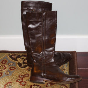 Brooks Brothers Brown Leather Riding Boots Size 37